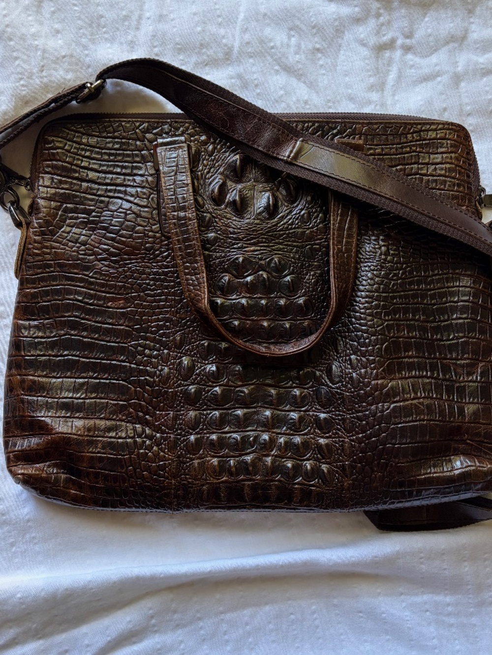 Italian Crocodile Briefcase, made in Italy, Inside Pockets